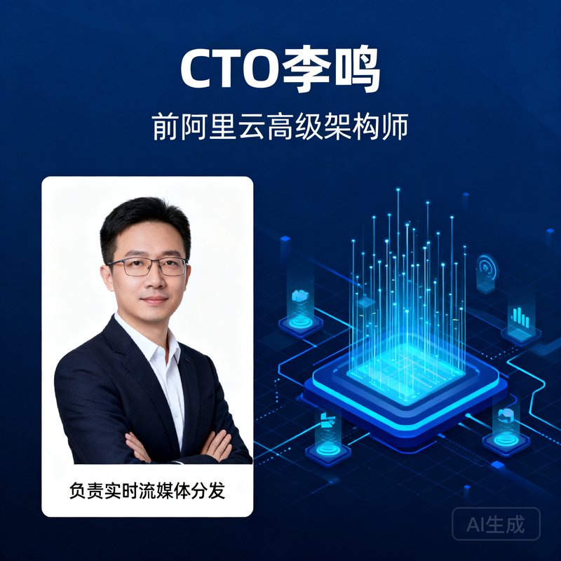 CTO李鸣，前阿里云高级架构师，负责实时流媒体分发