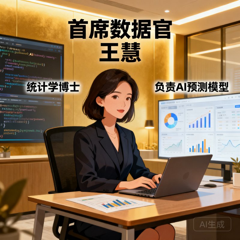首席数据官王慧，统计学博士，负责AI预测模型
